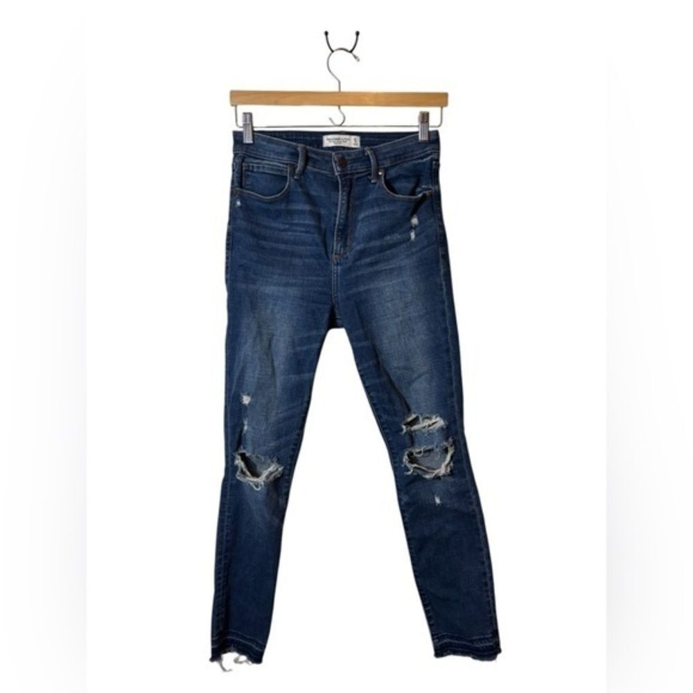 Abercrombie & Fitch the super skinny ankle high rise Blue Jeans 27 4R 4 R
